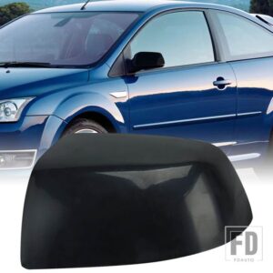 フォード リアビューサイドミラーカバーフォーカス MK2 2005 2006 2007 2008 トリムサイドウイングケースミラーキャップハウジングアクセサリー - left