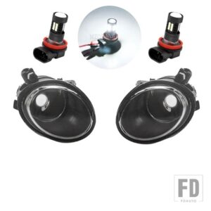 BMW LED フォグランプ E46 M3 3シリーズ 2001-2005 フォグランプ E39 M5 1995-2004 フォグランプカバー グリルベゼル ヘッドライト - LED fog