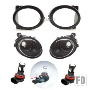BMW LED フォグランプ E46 M3 3シリーズ 2001-2005 フォグランプ E39 M5 1995-2004 フォグランプカバー グリルベゼル ヘッドライト - LED fog and covers