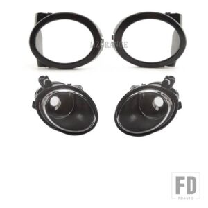 BMW LED フォグランプ E46 M3 3シリーズ 2001-2005 フォグランプ E39 M5 1995-2004 フォグランプカバー グリルベゼル ヘッドライト - No Bulbs Fog Covers