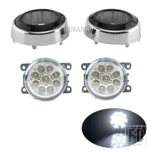 三菱 フォグランプ LED アウトランダー 39783 フォグランプフロントバンパーヘッドライト穴カバーグリルベゼルフレーム - LED and covers