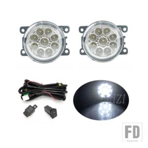 三菱 フォグランプ LED アウトランダー 39783 フォグランプフロントバンパーヘッドライト穴カバーグリルベゼルフレーム - LED and wires
