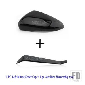 ゴルフ 6 MK6 GTI 2009-2014 サイドミラーキャップカバーバックミラーハウジングカバーケースツール黒アクセサリー - L black