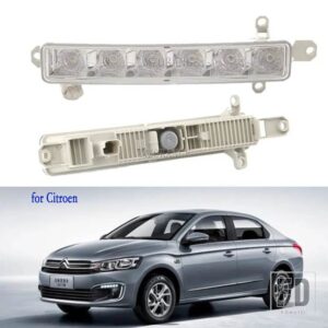 シトロエン プジョー LED DRL 308 107 108 パートナー牧場ヘッドライト C3 C1 ベルランゴ B9 MK2 C-エリゼドライビングランプアクセサリー - 2 PCS