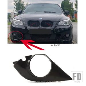 BMW E60 E61 M スポーツ 2003-2009 525I 528I 530I 2004-2010 フォグライトカバーバゼルグリルフォグランプランプフレームカバー穴グリル - R cover