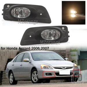 ホンダ フォグライトヘッドライト アコード 2006 2007 ドライビングランプハロゲンフォグランプカバーフォグランプカーアクセサリーアセンブリ - left driver side