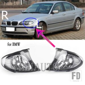 BMW コーナーライトウィンカー E46 2002-2005 3シリーズ 320I 325I 330I ヘッドライトヘッドラム信号コーナーライトアクセサリー - L and R