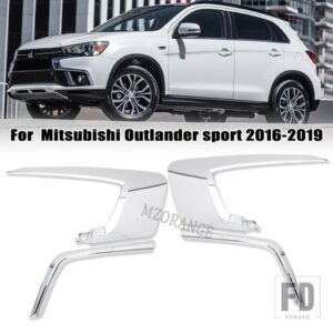 三菱 ASX RVR アウトランダースポーツ 2016-2019 フロントバンパートリムヘッドライトアンダークロームストリップフォグライトカバーアクセサリ - 1 set