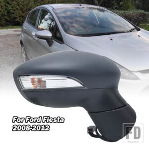 フォード サイド電動ドアウイングミラーフィエスタ MK7 2008-2012 バックミラー加熱折りたたみミラーガラスウインカーライト - 8pins right A