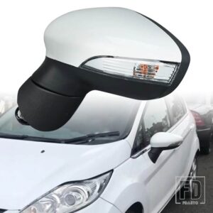 フォード サイド電動ドアウイングミラーフィエスタ MK7 2008-2012 バックミラー加熱折りたたみミラーガラスウインカーライト - 6pins Left A