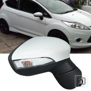 フォード サイド電動ドアウイングミラーフィエスタ MK7 2008-2012 バックミラー加熱折りたたみミラーガラスウインカーライト - 6pins right A