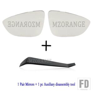 VW 加熱サイドミラーガラスジェッタ 6 MK6 2011-2017 ドアウイングリアビューバックミラーガラスCC パサート B7 レンズ - Mirrors and Tool