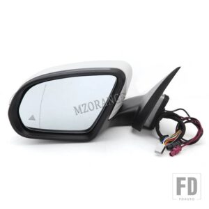 サイドドアミラーアセンブリメルセデス ベンツ W205 2015-2020 Cクラス C180 C260 C300 LED ミラー加熱折りたたみウィンカーライト - White L