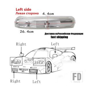 シボレー LED サイドミラーキャプティバ 2007-2016 ウィンカーランプライトリアビューバックミラーサイドリピーターミラー信号ランプ - Left side