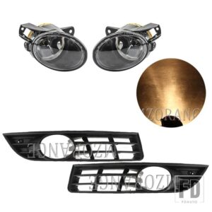 VW LED フォグランプパサート B6 2006-2011 フロントバンパーフォグランプカバーグリルベゼルヘッドライトフォグランプアクセサリー - Halogen and covers