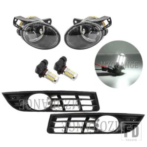 VW LED フォグランプパサート B6 2006-2011 フロントバンパーフォグランプカバーグリルベゼルヘッドライトフォグランプアクセサリー - LED fog and covers