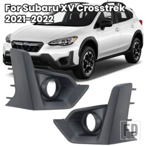 スバル XV CROSSTREK 2021 2022 フォグライトランプフレームカバーフロントバンパーフォグランプトリムフード蓋ベゼルアクセサリー 57731FL870 - 1 Pair