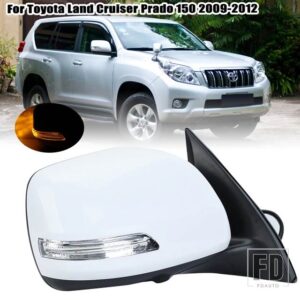 トヨタ ランドクルーザープラド 150 シリーズ 2009-2013 自動サイドバックミラーカバー車電動折りたたみウインカーアクセサリー - 13pins right