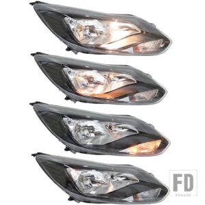 フォード フロントヘッドライトアセンブリフォーカス MK3 ZETEC チタン 2011-15 ヘッドランプ交換用ハウス - 1pc Right Side