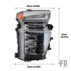 シボレー LED ヘッドライトシルバラード 2500 2020-2023 LED DRL ヘッドライトハロゲンウィンカーランプサイドライト低高ビームライト - ONLY left side