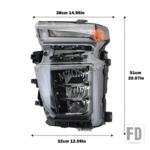 シボレー LED ヘッドライトシルバラード 2500 2020-2023 LED DRL ヘッドライトハロゲンウィンカーランプサイドライト低高ビームライト - ONLY right side
