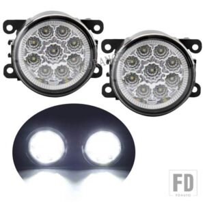 LED フォグランプルノーメガーヌ 2/3 ダスターサンデロフルエンスコレオスカングータリア 2003-2015 ヘッドライトハロゲンフォグランプフォグラ - 2x white LED