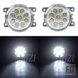 ジープ LED フォグランプレネゲード 2015-2018 コンパスヘッドライトフォグライトグリル 9LED チップペアアクセサリー - LED A