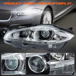 ジャガー キセノン HID EU ヘッドライト XJ XJL 2011-2016 LED DRL 左助手席側ハロゲンヘッドライトヘッドランプカーアクセサリー - 1pc Left passenger