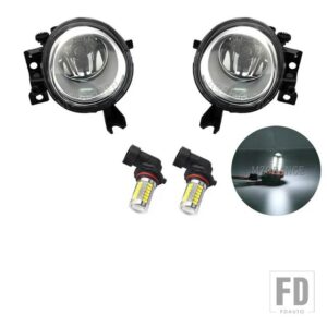 VW トゥアレグ 37803-2010 フォグランプハロゲン LED フロントフォグランプヘッドライト DRL アクセサリー - L and R with led