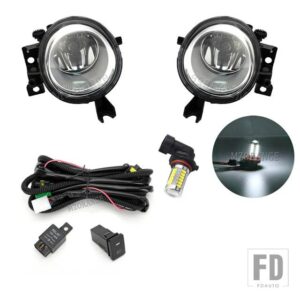 VW トゥアレグ 37803-2010 フォグランプハロゲン LED フロントフォグランプヘッドライト DRL アクセサリー - LED and wires