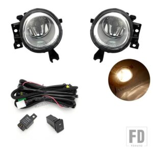 VW トゥアレグ 37803-2010 フォグランプハロゲン LED フロントフォグランプヘッドライト DRL アクセサリー - Halogen and wires