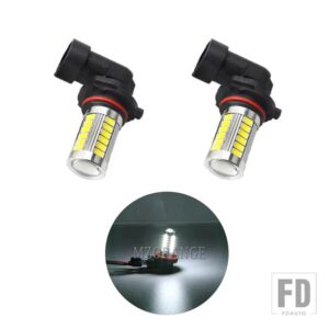 VW トゥアレグ 37803-2010 フォグランプハロゲン LED フロントフォグランプヘッドライト DRL アクセサリー - 2 pcs LED Bulbs