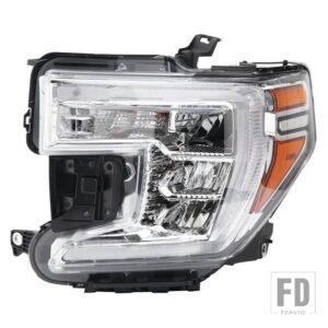 1 LED ヘッドライト GMC シエラ 1500 2019-21 ヘッドライトヘッドランプウィンカー光幅ライトロービームアクセサリー - Left