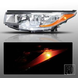 トヨタ ヘッドライト ハイランダー 2014 2015 2016 ヘッドランプヘッドランプウィンカーライト DRL 低高ビームライトカーアクセサリー - 1pcs Left