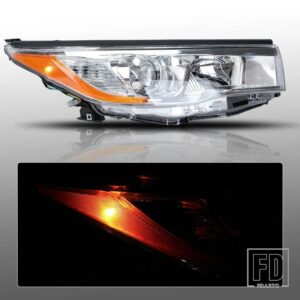 トヨタ ヘッドライト ハイランダー 2014 2015 2016 ヘッドランプヘッドランプウィンカーライト DRL 低高ビームライトカーアクセサリー - 1pcs Right