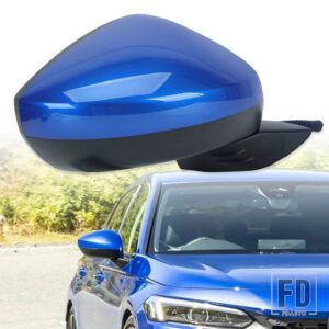 ホンダ サイドバックミラーアセンブリ シビック 2022 2023 ウィンカーインジケータライトカバーキャップケース外装装飾 3ピン - Blue R