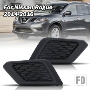 日産 フォグライトカバー エクストレイルエクストレイルローグ 2014 2015 2016 FOGLIGHTS カバーフレームヘッドライトグリルグリルカーアクセサ - 1 Pair