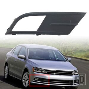 VW フロントバンパーフォグライトグリルフォグランプカバージェッタ MK6 改築 2015-18 フォグライトフレームアクセサリー - Right side