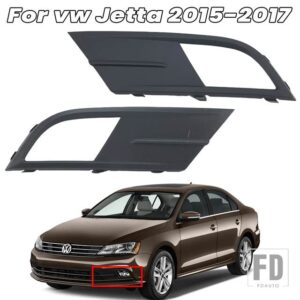 VW フロントバンパーフォグライトグリルフォグランプカバージェッタ MK6 改築 2015-18 フォグライトフレームアクセサリー - 1m pair
