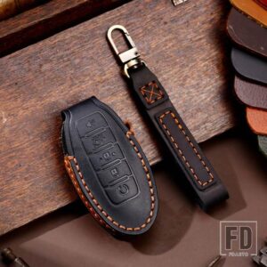 日産 5 4 3ボタンキーケースカバー ルージュマキシマアルティマセントラムラーノキャシュカイアクセサリー - 5 bottons-black