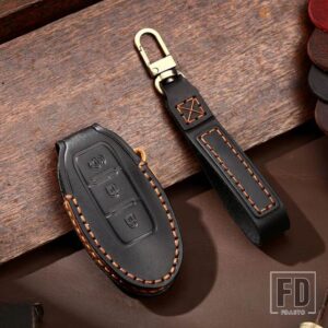 日産 5 4 3ボタンキーケースカバー ルージュマキシマアルティマセントラムラーノキャシュカイアクセサリー - 3 bottons-black