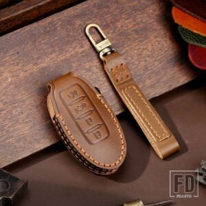 日産 5 4 3ボタンキーケースカバー ルージュマキシマアルティマセントラムラーノキャシュカイアクセサリー - 4 bottons-brown