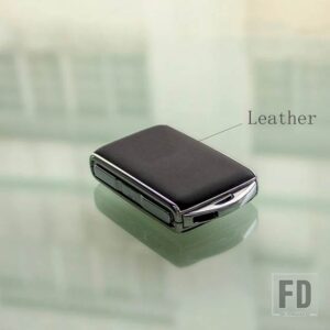 ボルボ レザーキーフォブカバーキーケースシェル XC90 2016 V90 2017 S60 2019 V60 2019 XC40 2018 XC60 2020 S90 2021-23 - Leather - black