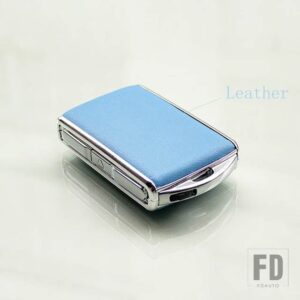 ボルボ レザーキーフォブカバーキーケースシェル XC90 2016 V90 2017 S60 2019 V60 2019 XC40 2018 XC60 2020 S90 2021-23 - Leather - blue