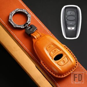 スバル 3 4ボタン 革キー FOB ケースカバー BRZ フォレスターレガシィアウトバック WRX STI インプレッサ XV CROSSTREK カーアクセサリー - 4 bottons-brown