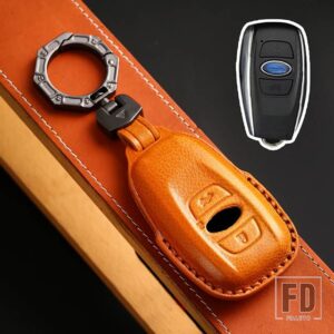 スバル 3 4ボタン 革キー FOB ケースカバー BRZ フォレスターレガシィアウトバック WRX STI インプレッサ XV CROSSTREK カーアクセサリー - 3 bottons-brown