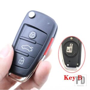 アウディ 3 4ボタン 交換キー FOB シェルケースハウジング A1 A2 A3 A4 A8 2006 A6 A6L Q2 Q3 Q7 B7 S5 オールロード RS4 TT フリップ折りたた - key B - 4 bottons