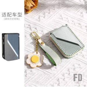 LEATEHR キー FOB ケースカバー LYNK CO 05 LYNKCO 09 LYNK CO 01 06 2020-22 カーアクセサリー - Green