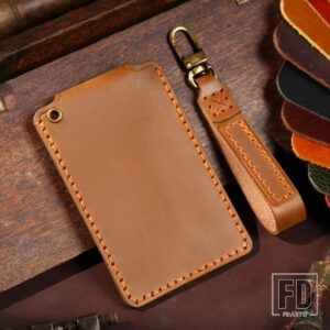 テスラ BMW レザー車カードキーケースカバーモデル 3 S Y NIO ES6 XPENG P7 NFC NFC センサーキーブレードカバー - Brown