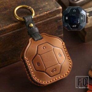 レザーキーケースカバー CHERY JETOUR 2024 アクセサリー用 - Brown